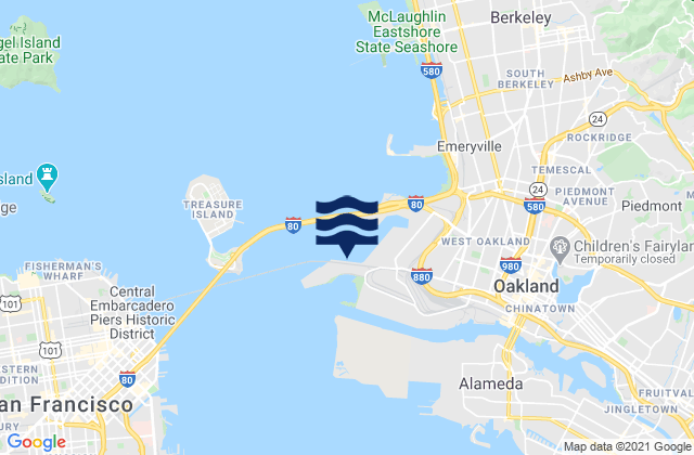 Mapa de mareas Oakland (Matson Wharf), United States