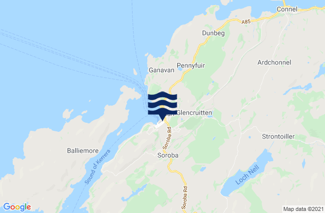 Mapa de mareas Oban, United Kingdom