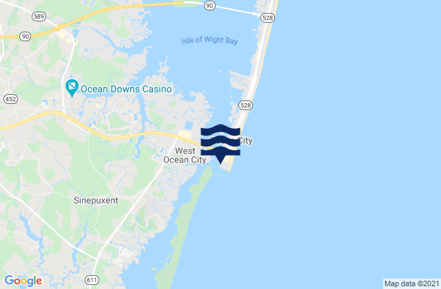 Mapa de mareas Ocean City Beach (fishing pier), United States