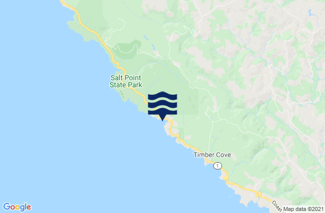 Mapa de mareas Ocean Cove, United States