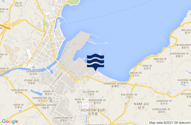 Mapa de mareas Ocheon, South Korea
