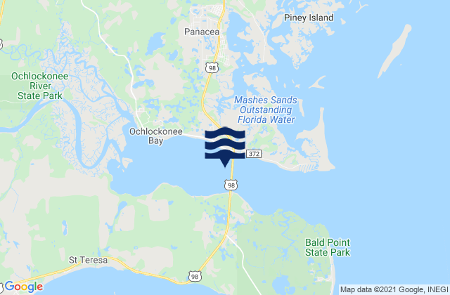 Mapa de mareas Ochlockonee Bay, United States