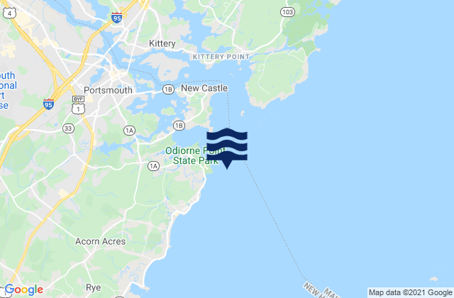 Mapa de mareas Odiornes Point NNE of, United States
