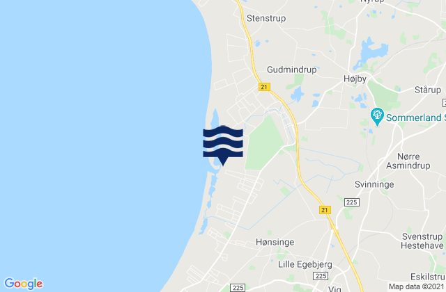 Mapa de mareas Odsherred Kommune, Denmark