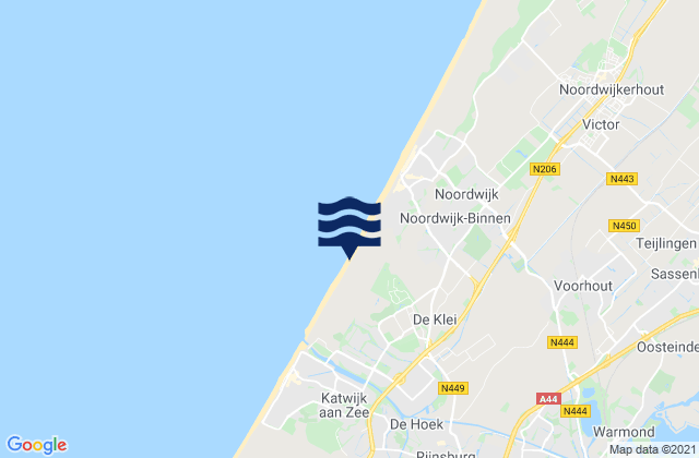 Mapa de mareas Oegstgeest, Netherlands