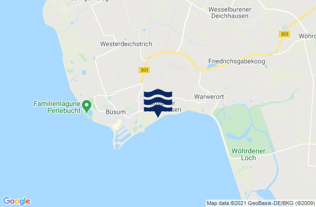 Mapa de mareas Oesterdeichstrich, Germany