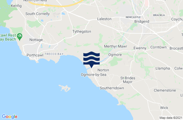Mapa de mareas Ogmore-by-Sea, United Kingdom
