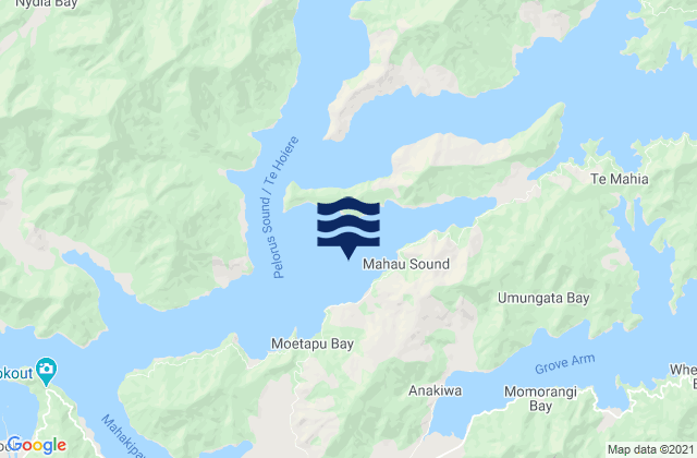Mapa de mareas Ohingaroa Bay, New Zealand