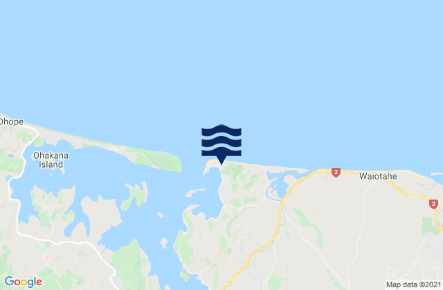 Mapa de mareas Ohiwa, New Zealand