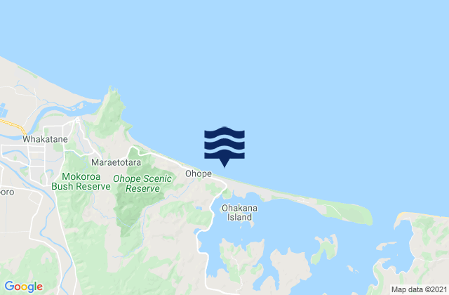 Mapa de mareas Ohope Beach, New Zealand