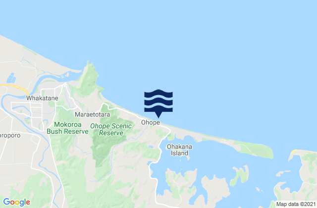 Mapa de mareas Ohope, New Zealand