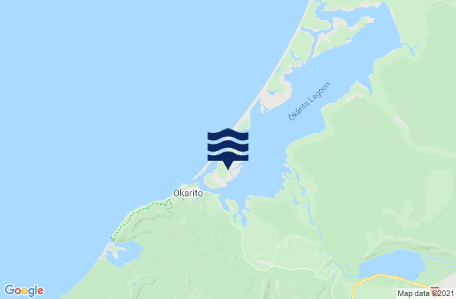 Mapa de mareas Okarito, New Zealand