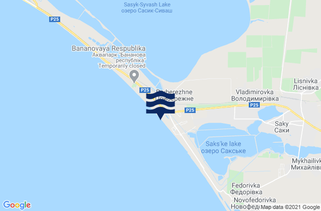 Mapa de mareas Okhotnikovo, Ukraine