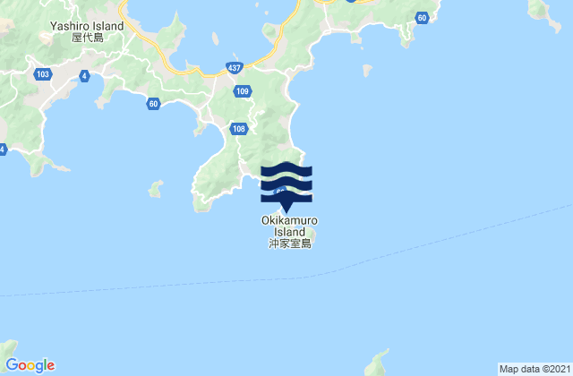Mapa de mareas Okikamuro, Japan