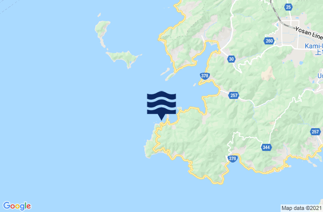 Mapa de mareas Okuchi Wan, Japan