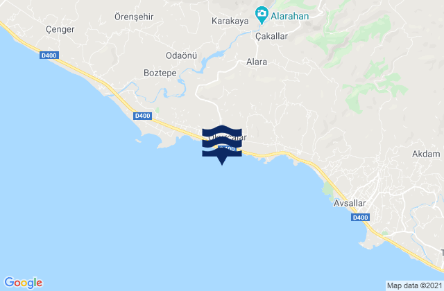 Mapa de mareas Okurcalar, Turkey