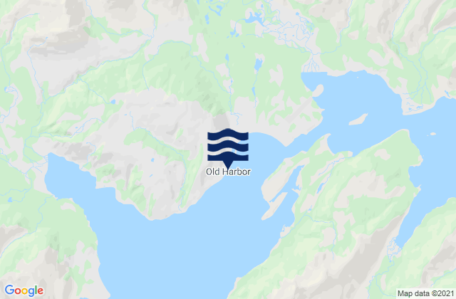 Mapa de mareas Old Harbor Kodiak Island, United States
