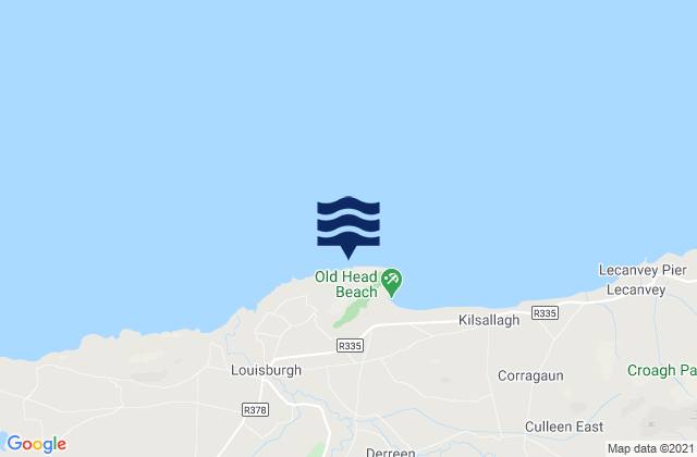 Mapa de mareas Old Head, Ireland