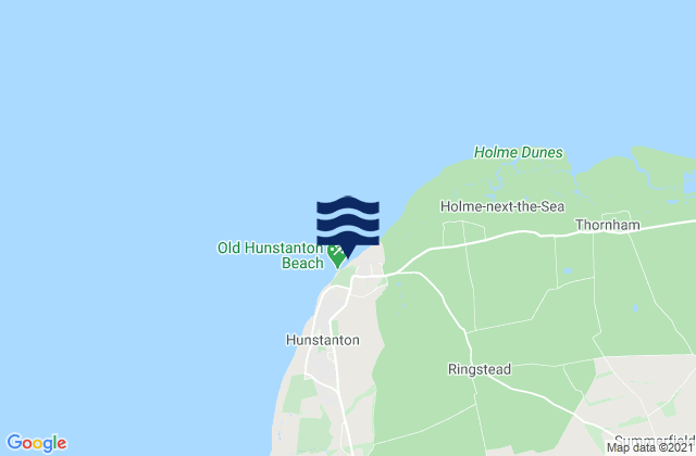 Mapa de mareas Old Hunstanton Beach, United Kingdom