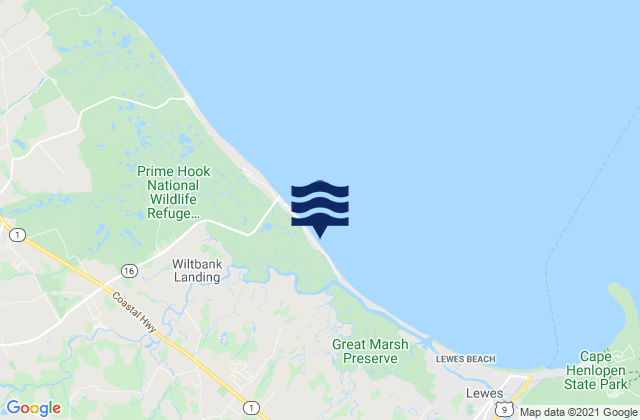 Mapa de mareas Old Inlet Beach, United States
