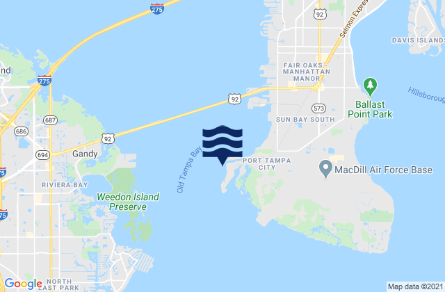 Mapa de mareas Old Port Tampa, United States