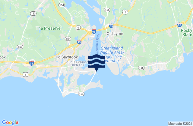 Mapa de mareas Old Saybrook Point, United States
