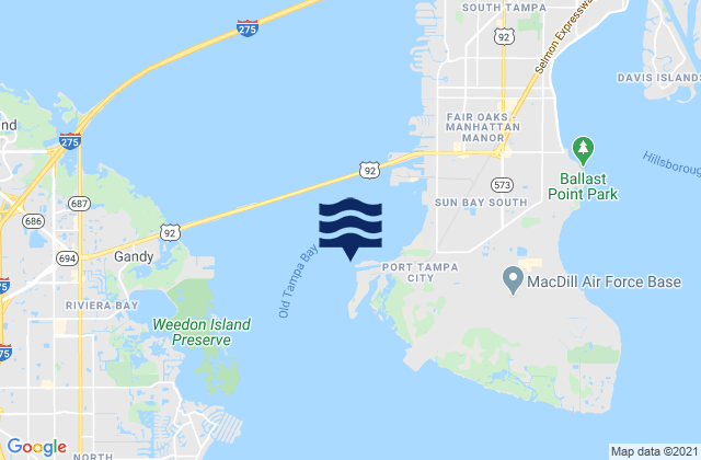 Mapa de mareas Old Tampa Bay Entrance (Port Tampa), United States