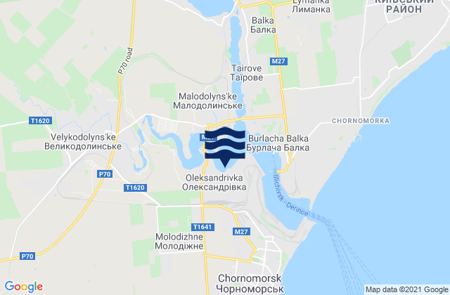 Mapa de mareas Oleksandrivka, Ukraine