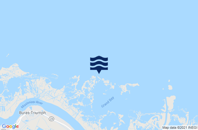 Mapa de mareas Olga Compressor Station (Grand Bay), United States