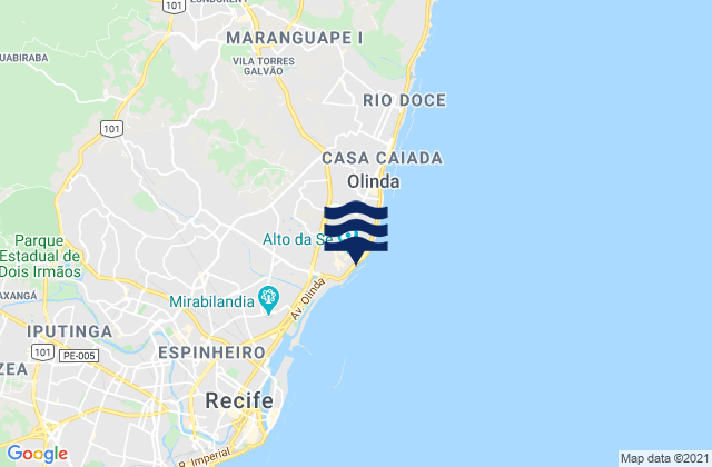 Mapa de mareas Olinda, Brazil
