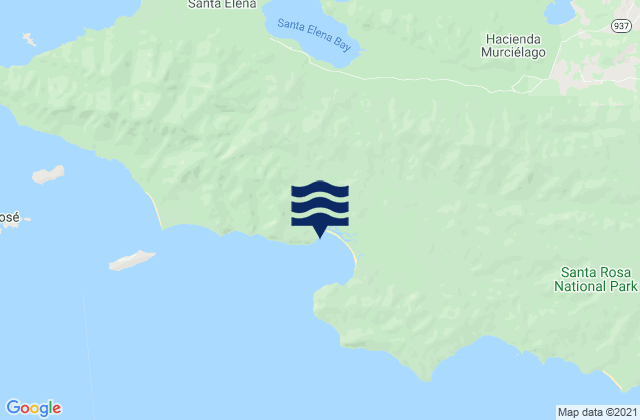 Mapa de mareas Ollies Point (Potrero Grande), Costa Rica