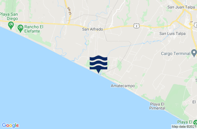 Mapa de mareas Olocuilta, El Salvador