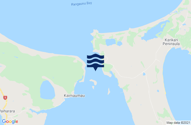 Mapa de mareas Omaia Island, New Zealand