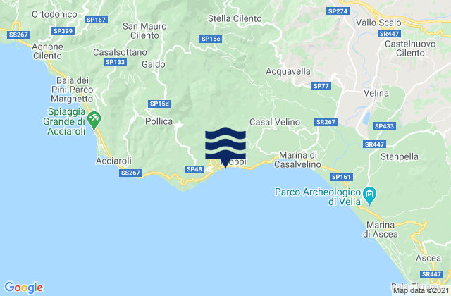 Mapa de mareas Omignano, Italy