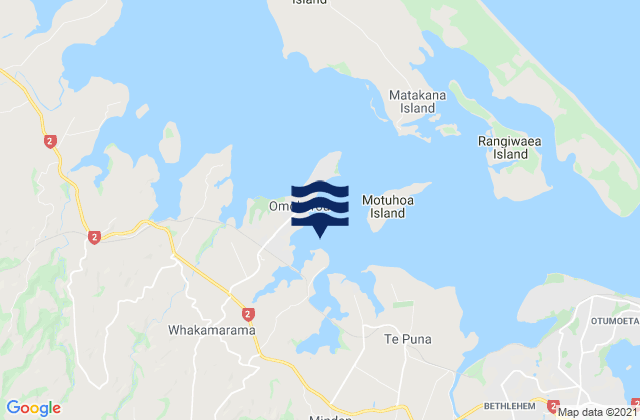 Mapa de mareas Omokoroa, New Zealand