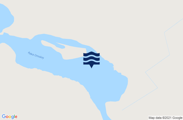 Mapa de mareas Omoloi River entrance, Russia