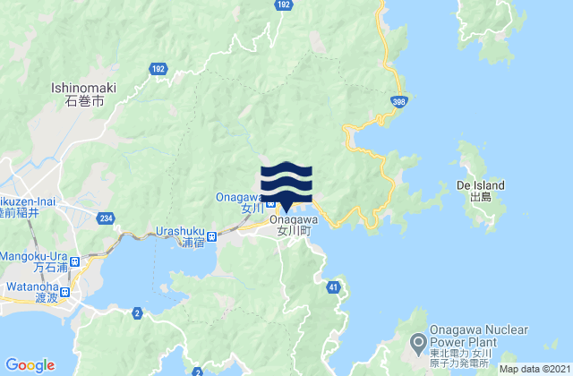 Mapa de mareas Onagawa Chō, Japan