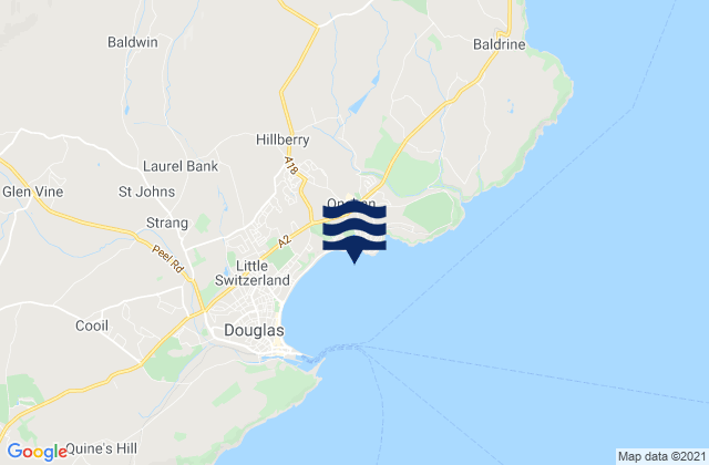 Mapa de mareas Onchan, Isle of Man