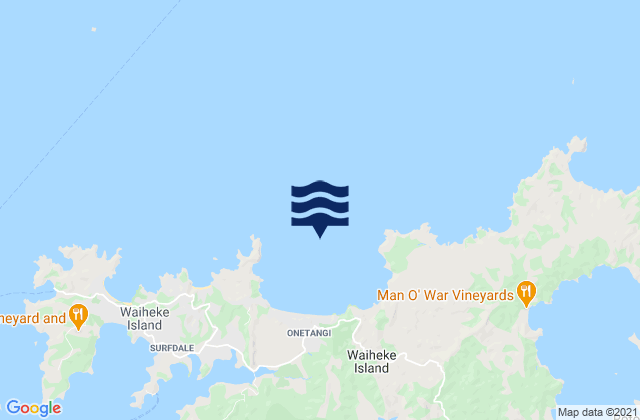 Mapa de mareas Onetangi Bay, New Zealand