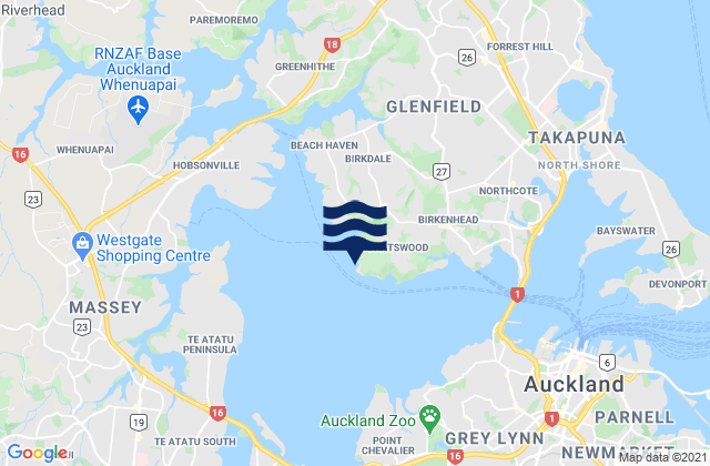 Mapa de mareas Onetaunga Bay, New Zealand