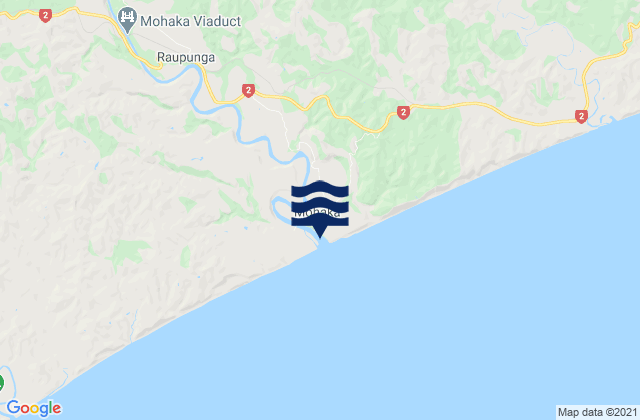 Mapa de mareas Onewhero Bay, New Zealand