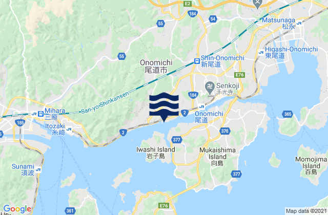 Mapa de mareas Onomichi-shi, Japan