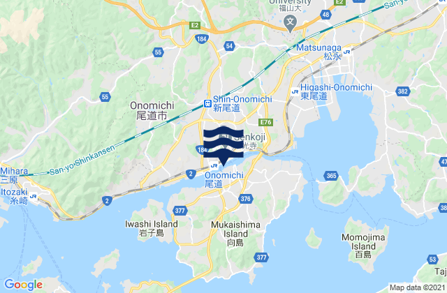 Mapa de mareas Onomiti, Japan