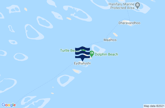 Mapa de mareas Open Stage, Maldives