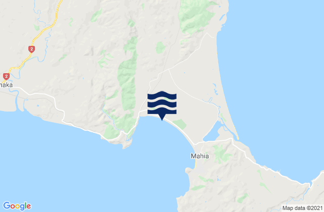 Mapa de mareas Opoutama Beach, New Zealand