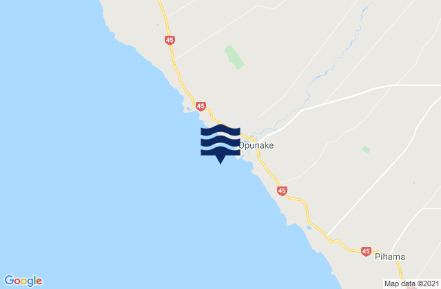 Mapa de mareas Opunake Bay, New Zealand