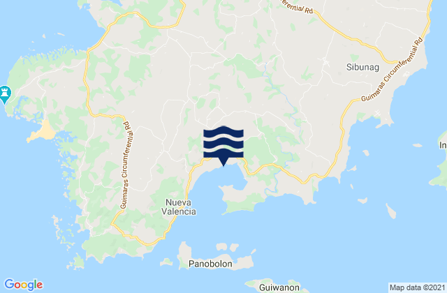 Mapa de mareas Oracon, Philippines