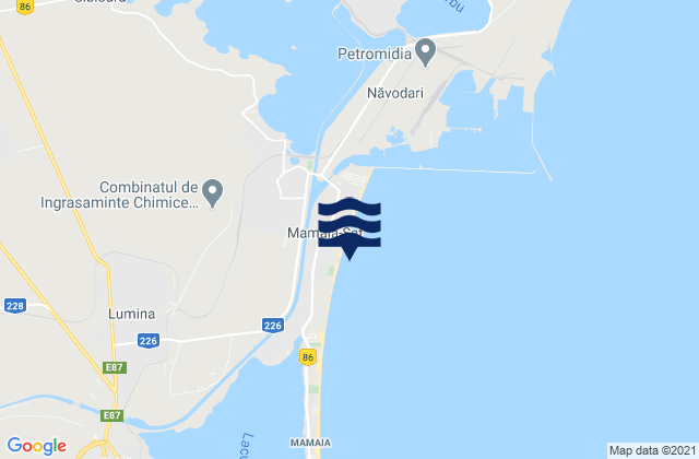 Mapa de mareas Oraş Nãvodari, Romania