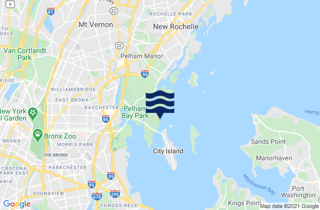 Mapa de mareas Orchard Beach Bronx, United States