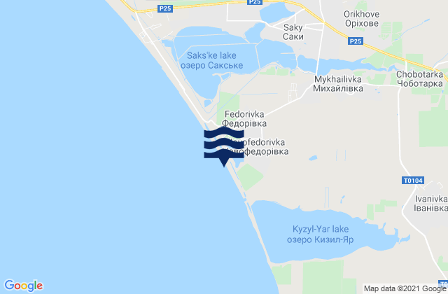 Mapa de mareas Orekhovo, Ukraine